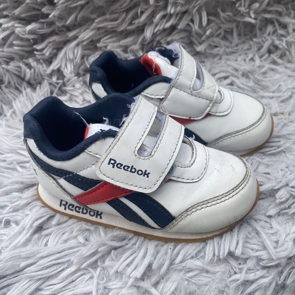 Reebok Royal Classic Jogger 2‎ Shoes Toddler Size 6 White Blue Casual Red